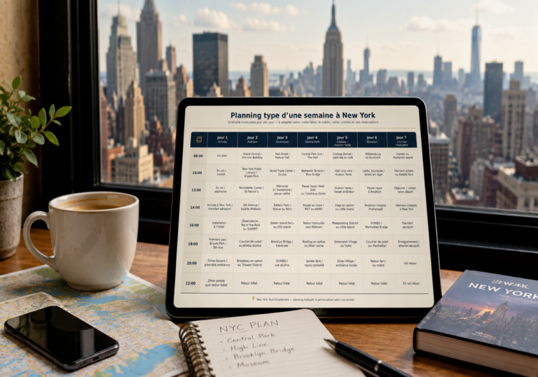 Planning 1 semaine New York