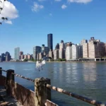 Vue sur Manhattan depuis Roosevelt Island à New York
