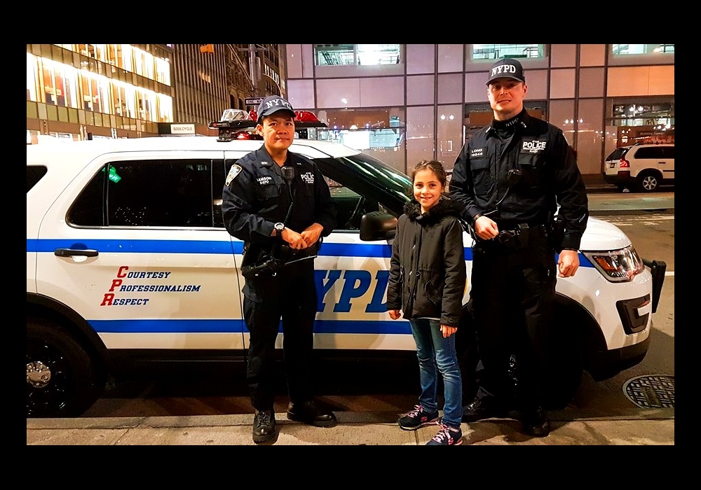Enfant à New York NYPD