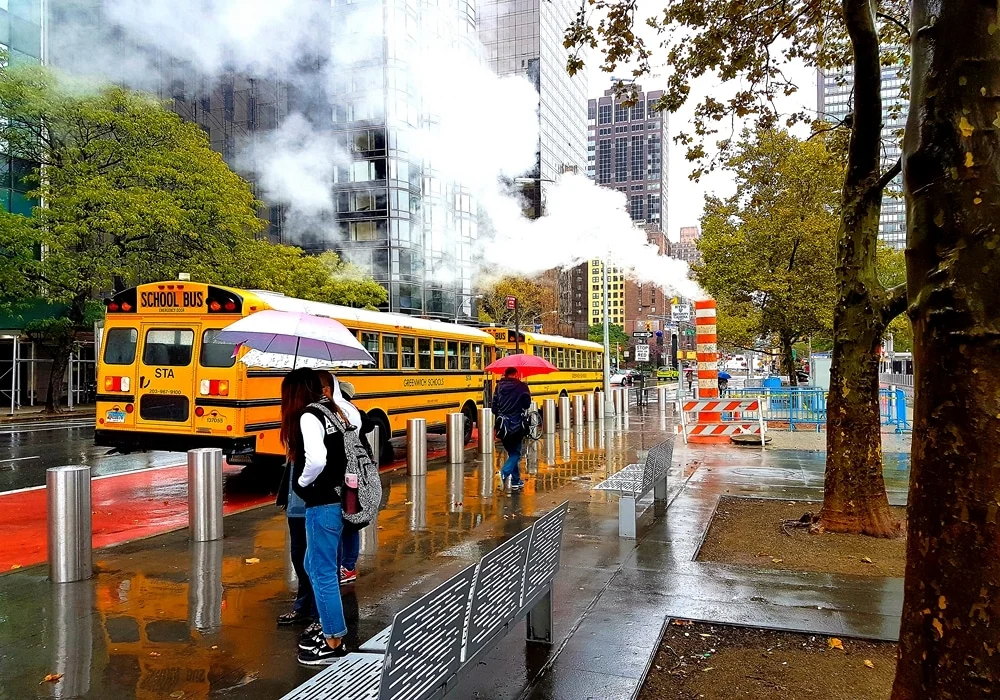 Vapeur dans les rues de New York