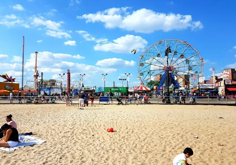 Coney Island New York avec des enfants