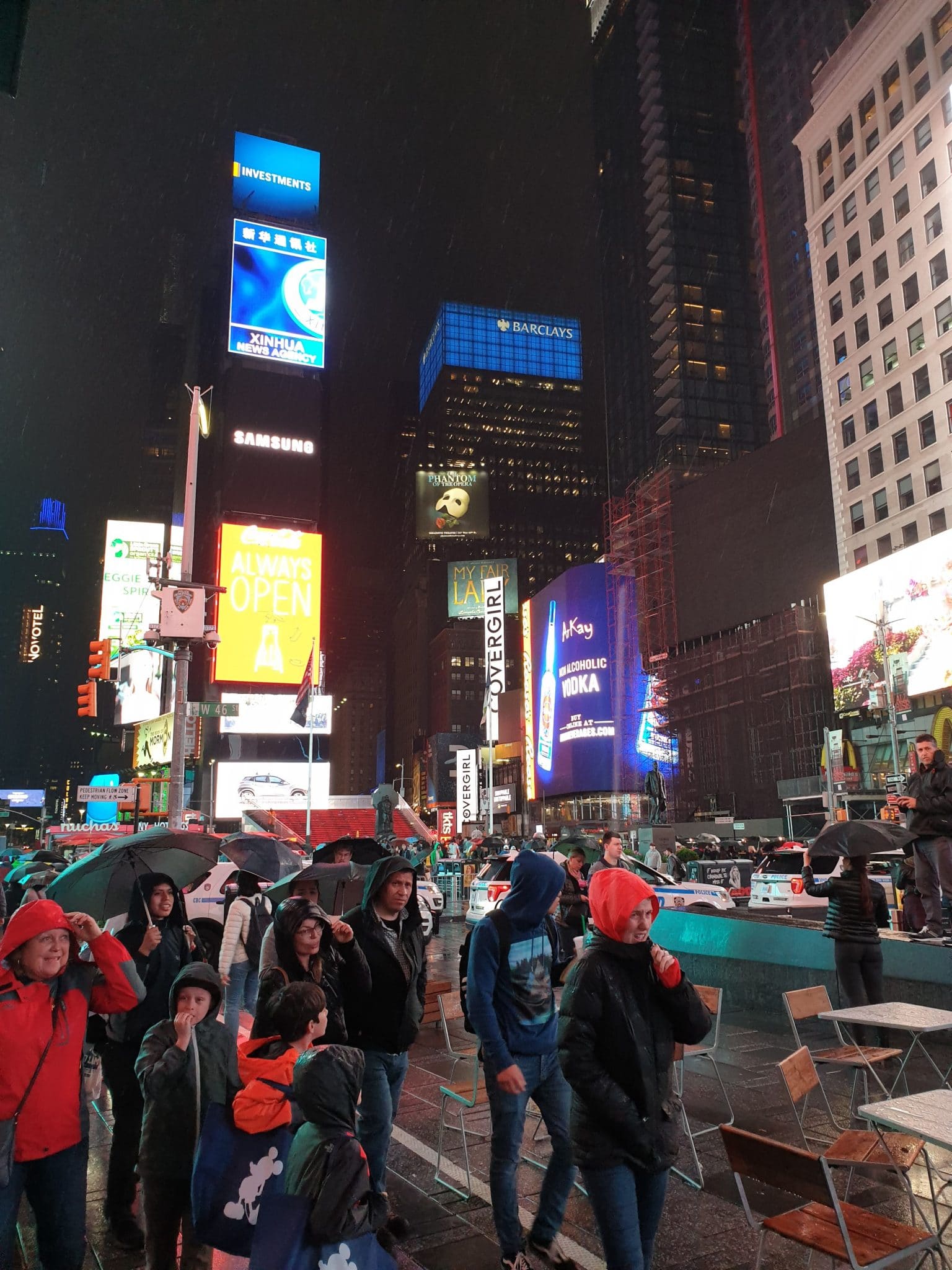 Times Square sous la pluie