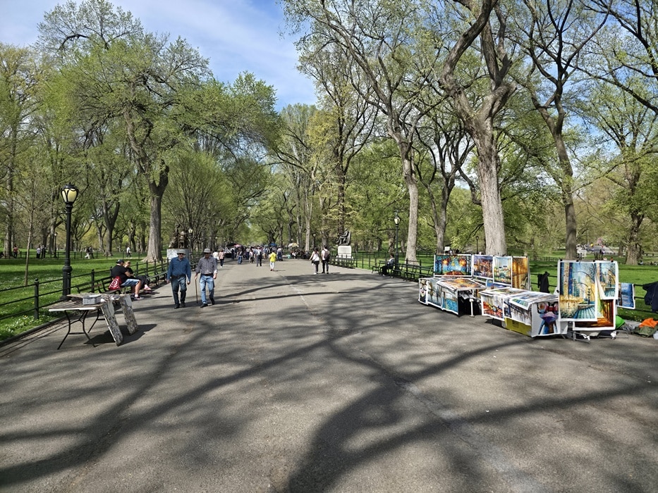 Promenade dans Central Park à New York